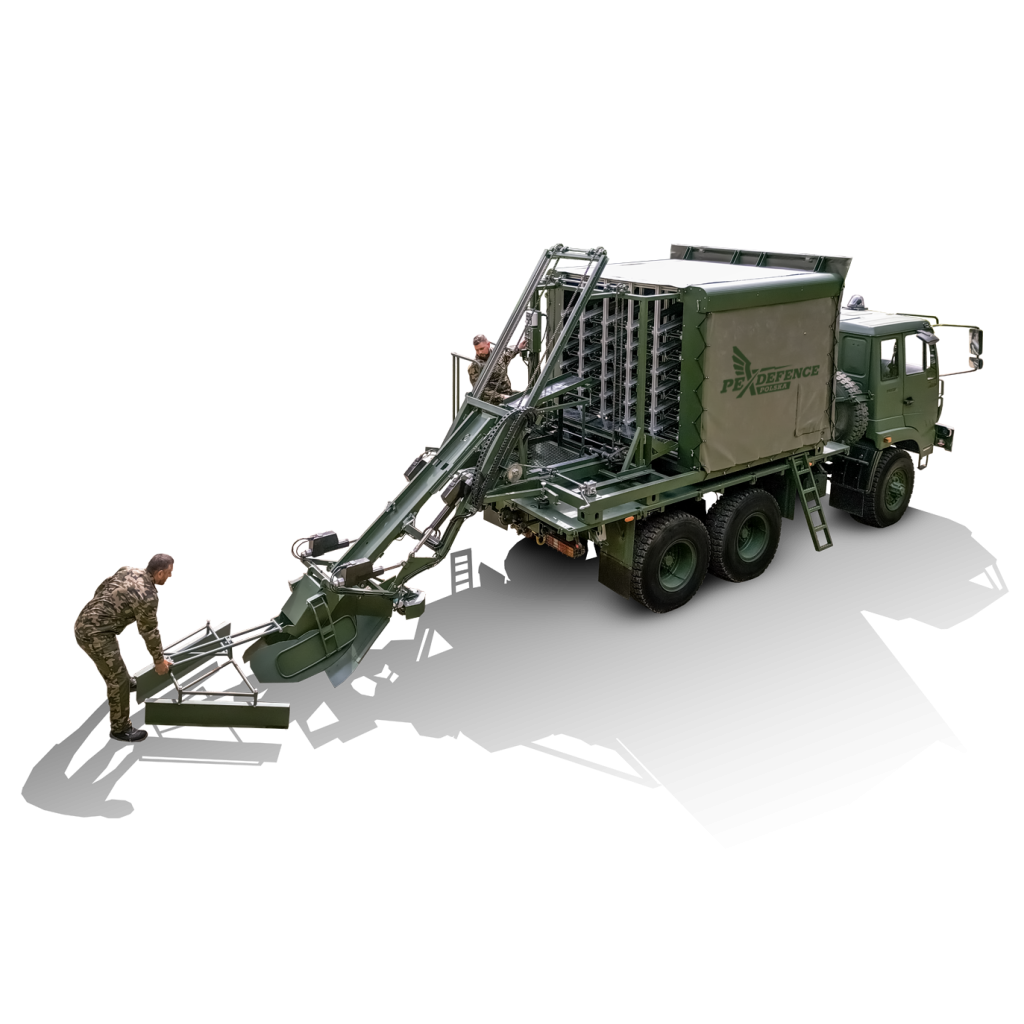 PEX DEFENCE POLSKA - Zautomatyzowany Układacz Min Przyczepny ZUMP